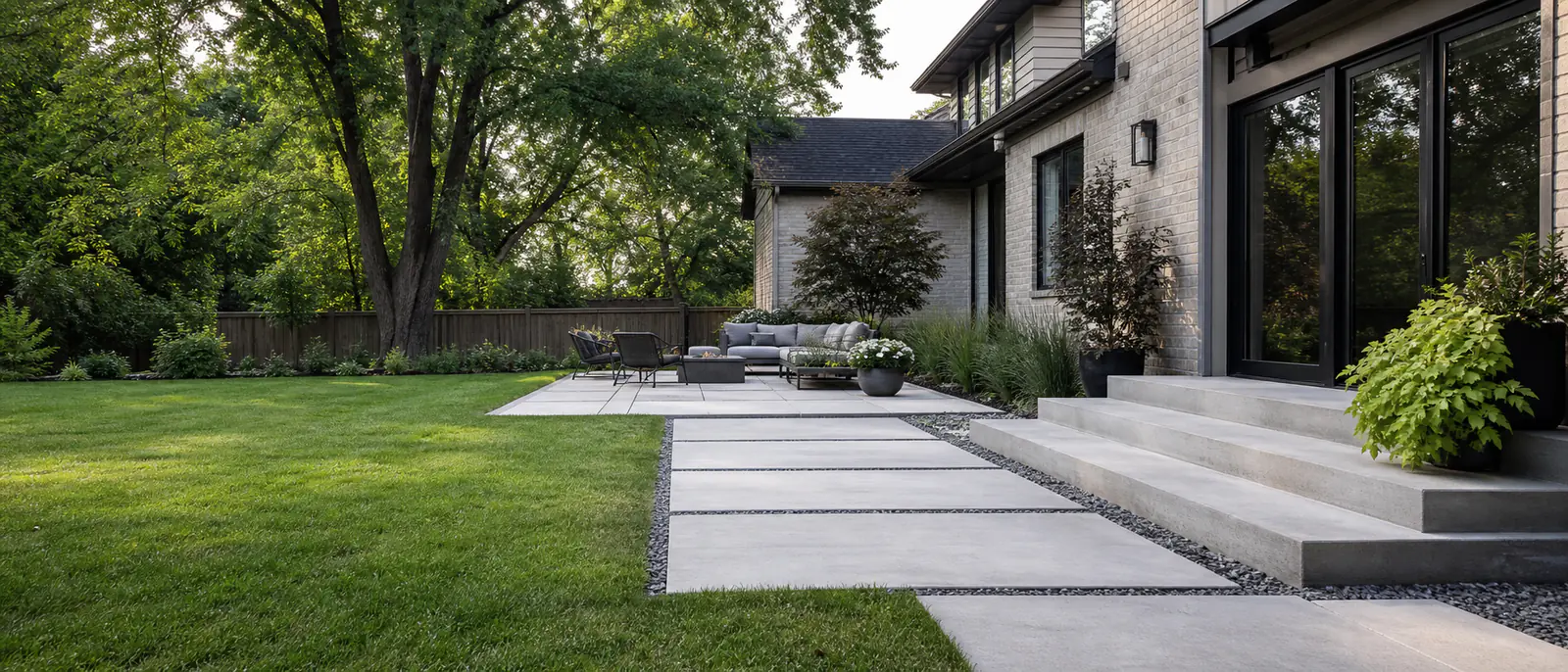 Homeowner discussing a residential concrete project.